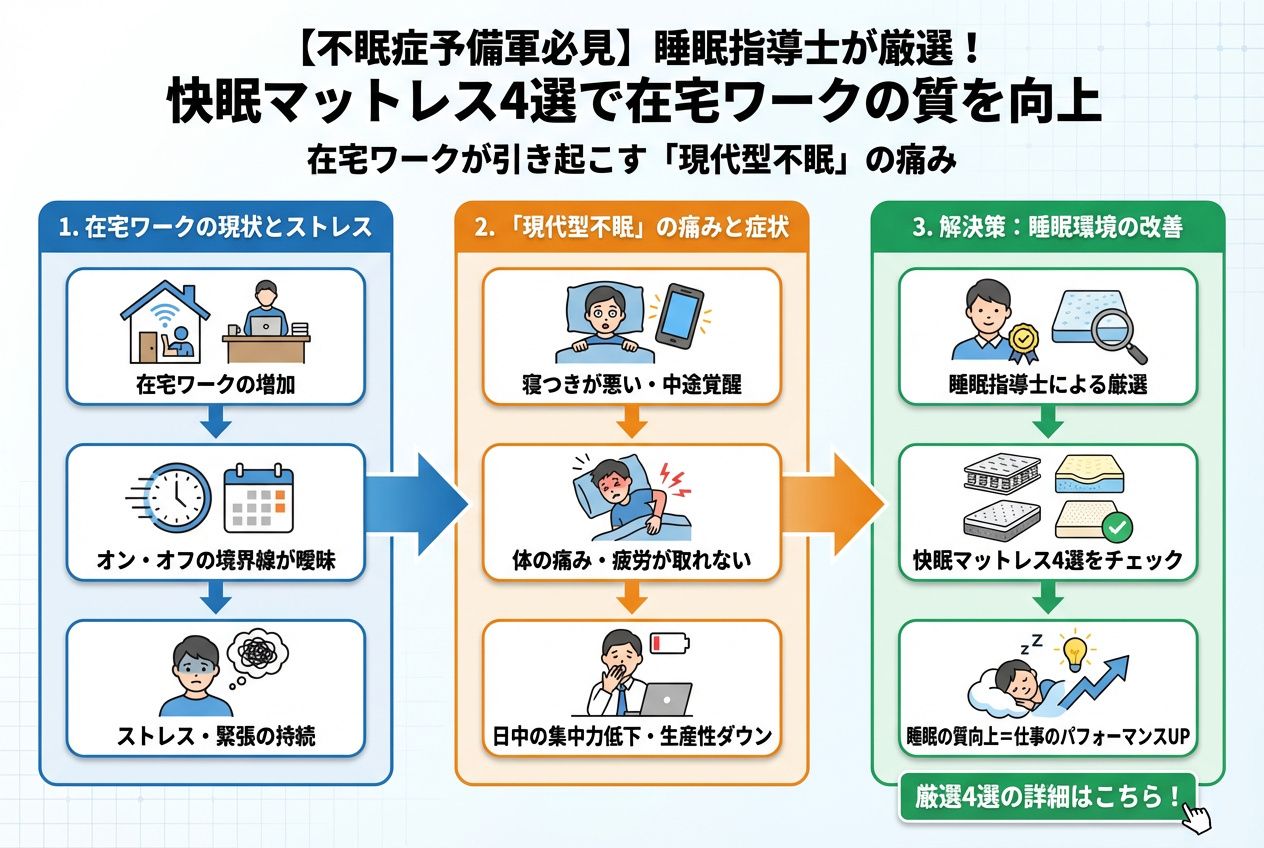 睡眠改善 在宅ワークが引き起こす「現代型不眠」の痛み