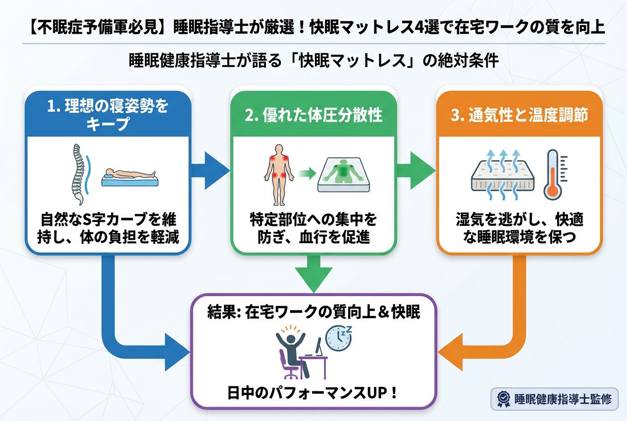 睡眠改善 睡眠健康指導士が語る「快眠マットレス」の絶対条件