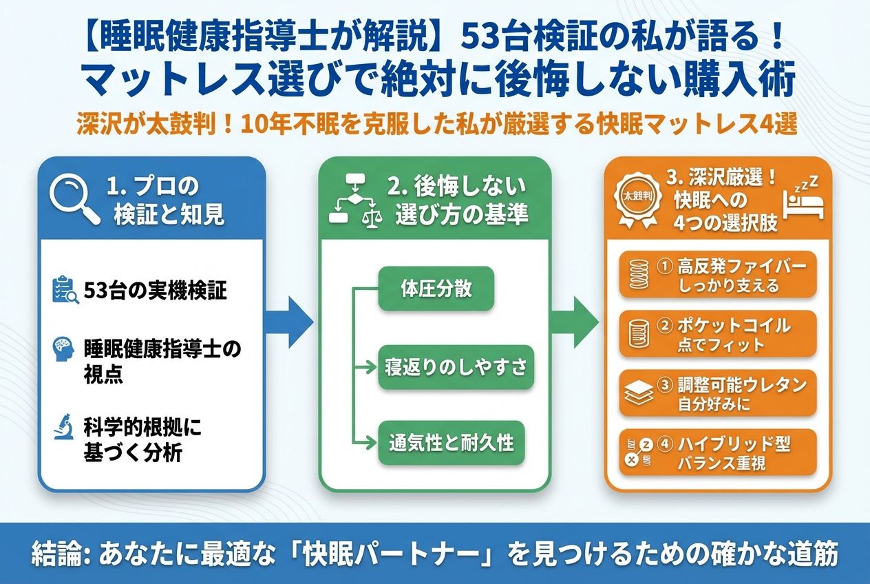 寝具 深沢が太鼓判!10年不眠を克服した私が厳選する快眠マットレス4選