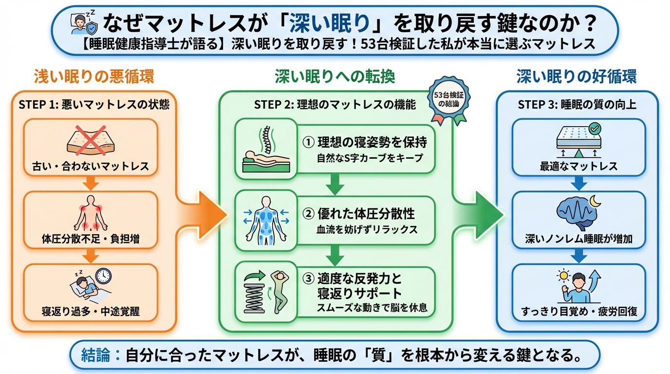 寝具 なぜマットレスが「深い眠り」を取り戻す鍵なのか?