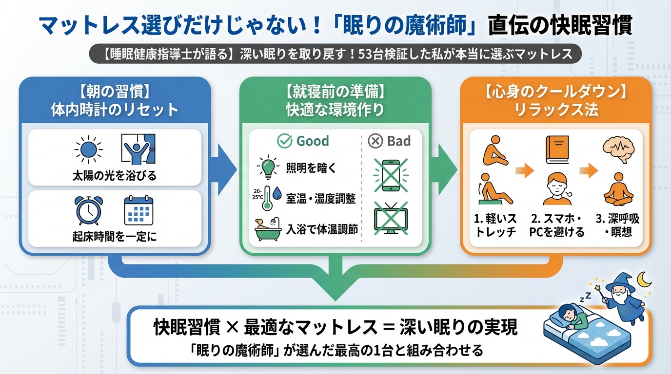 寝具 マットレス選びだけじゃない!「眠りの魔術師」直伝の快眠習慣