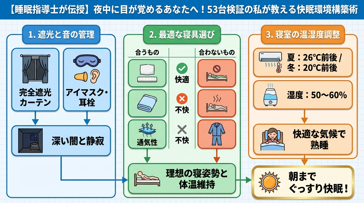 睡眠改善 専門家が伝授!夜中に目覚めないための「快眠環境構築術」の極意