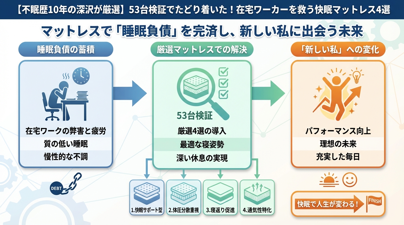 快眠グッズ マットレスで「睡眠負債」を完済し、新しい私に出会う未来