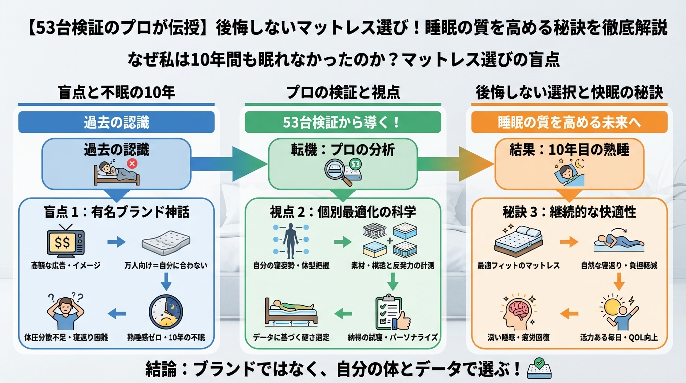 寝具 なぜ私は10年間も眠れなかったのか？マットレス選びの盲点