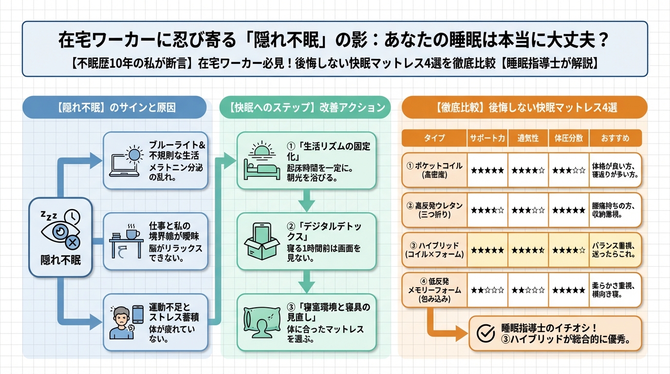 快眠グッズ 在宅ワーカーに忍び寄る「隠れ不眠」の影：あなたの睡眠は本当に大丈夫？