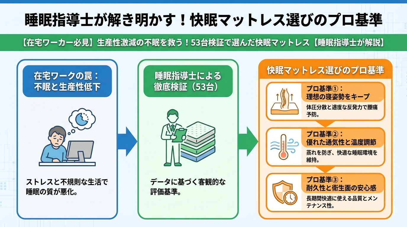 マットレス・快眠 睡眠指導士が解き明かす!快眠マットレス選びのプロ基準