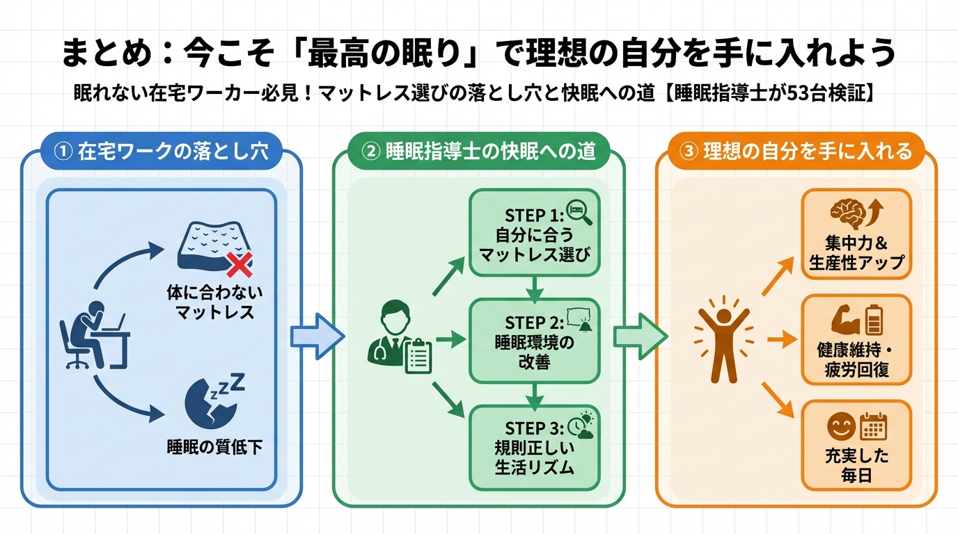 寝具 まとめ：今こそ「最高の眠り」で理想の自分を手に入れよう