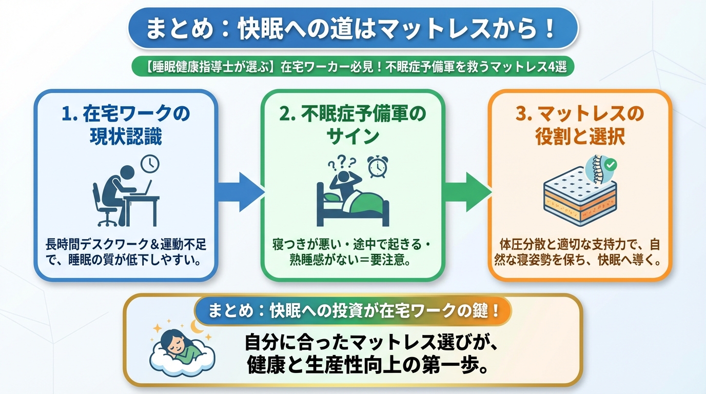 寝具 まとめ:快眠への道はマットレスから!