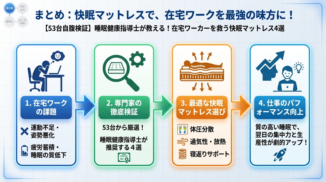 快眠グッズ まとめ:快眠マットレスで、在宅ワークを最強の味方に!