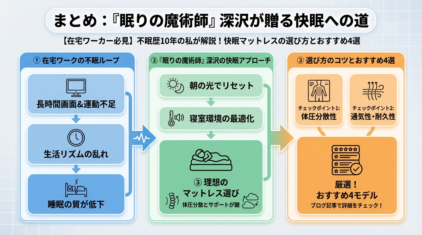 寝具 まとめ：『眠りの魔術師』深沢が贈る快眠への道