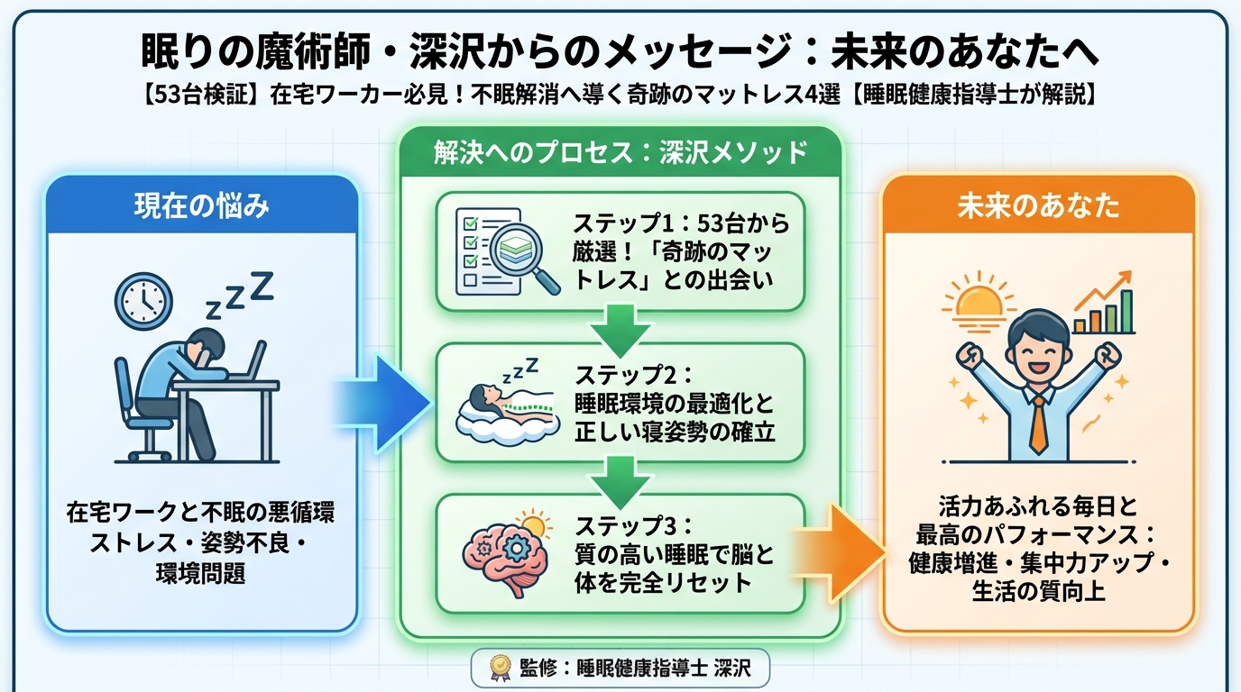 快眠グッズ 眠りの魔術師・深沢からのメッセージ:未来のあなたへ