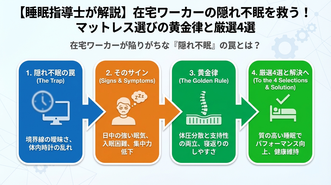 マットレス・快眠 在宅ワーカーが陥りがちな『隠れ不眠』の罠とは?