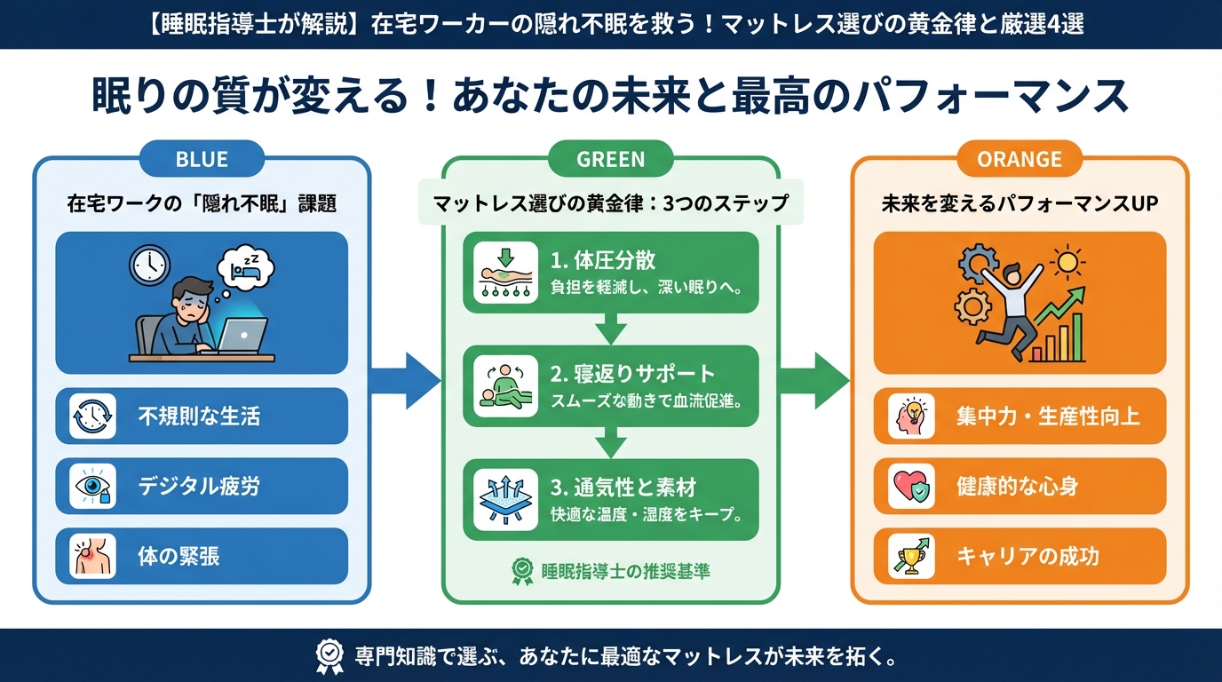 マットレス・快眠 眠りの質が変える!あなたの未来と最高のパフォーマンス
