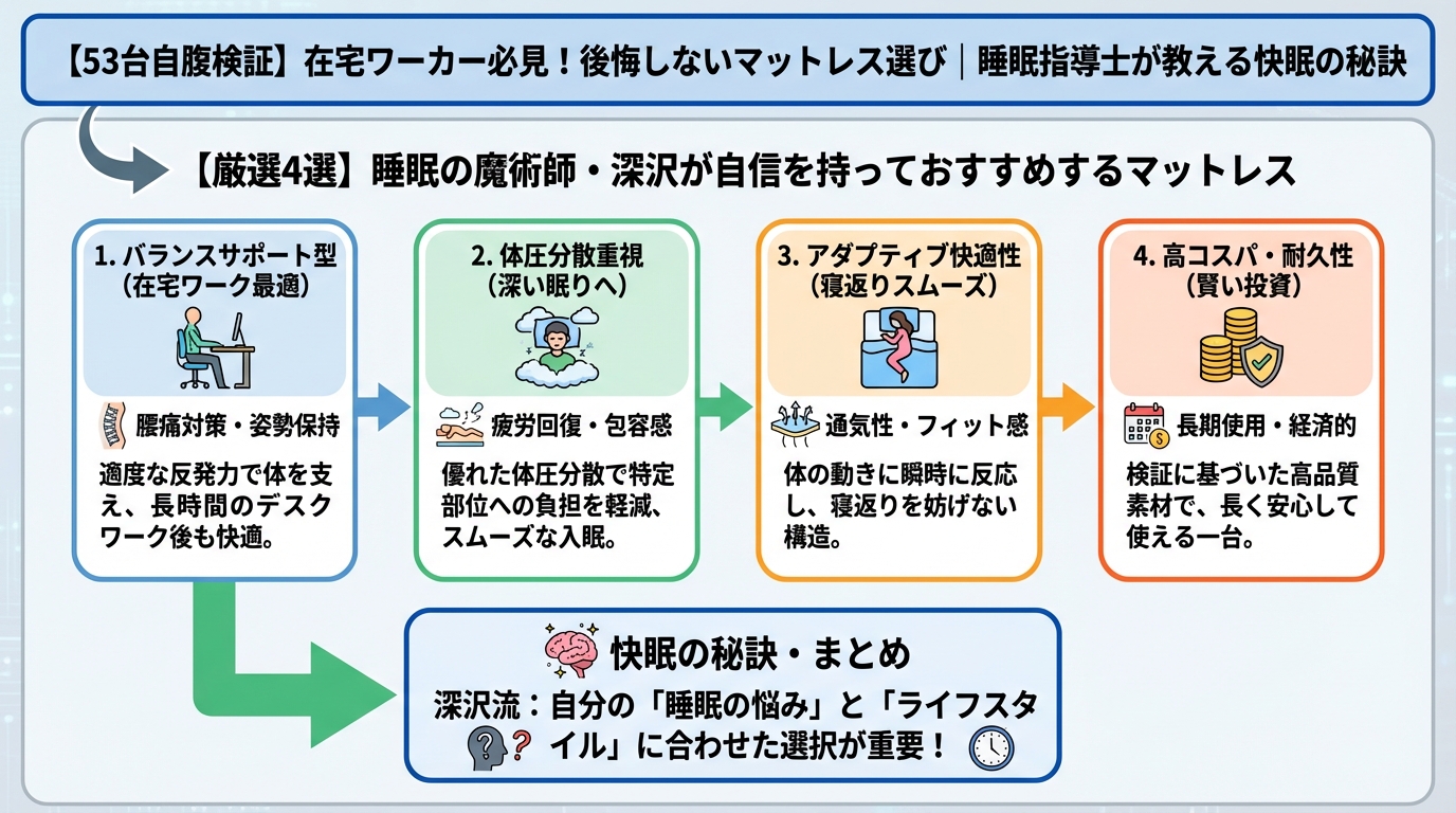 寝具 【厳選4選】睡眠の魔術師・深沢が自信を持っておすすめするマットレス