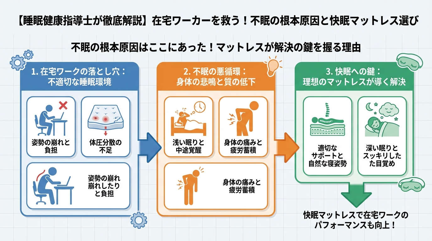 マットレス・快眠 不眠の根本原因はここにあった!マットレスが解決の鍵を握る理由