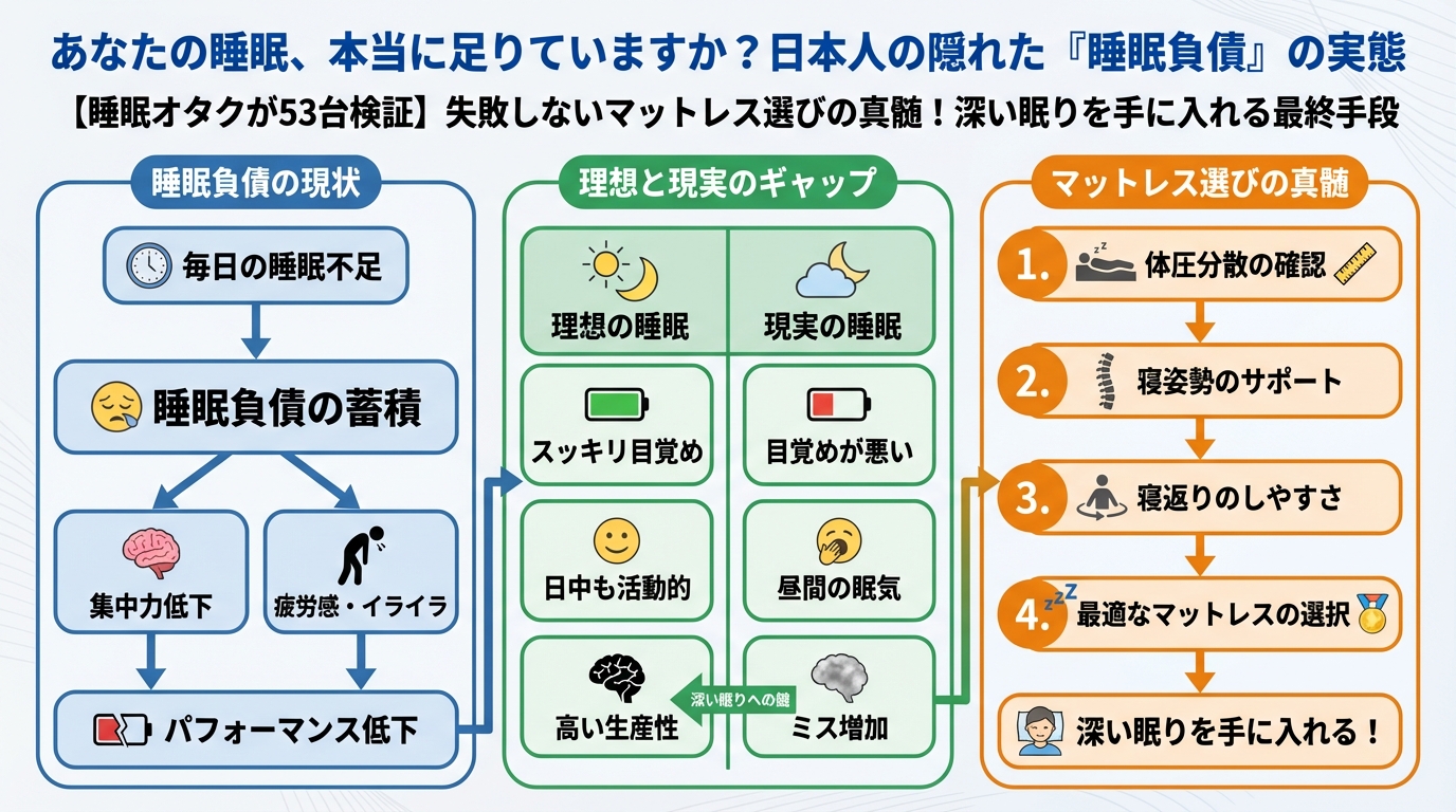 快眠グッズ あなたの睡眠、本当に足りていますか?日本人の隠れた「睡眠負債」の実態