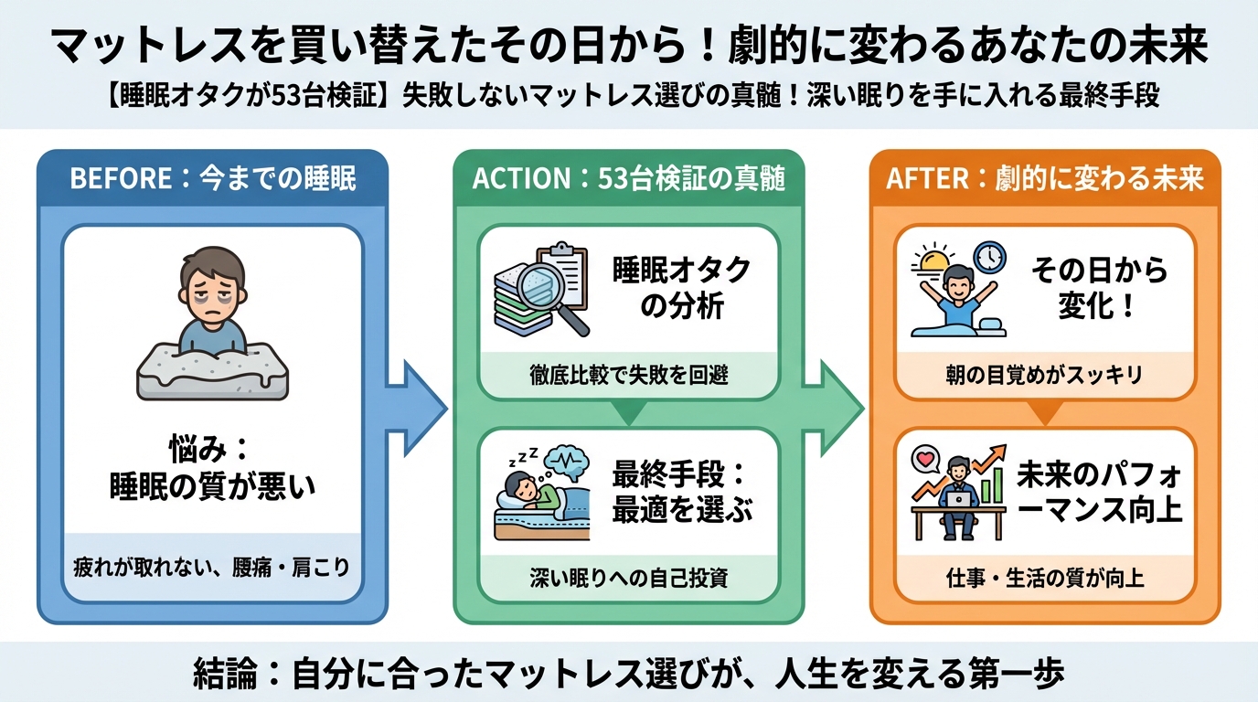 快眠グッズ マットレスを買い替えたその日から!劇的に変わるあなたの未来