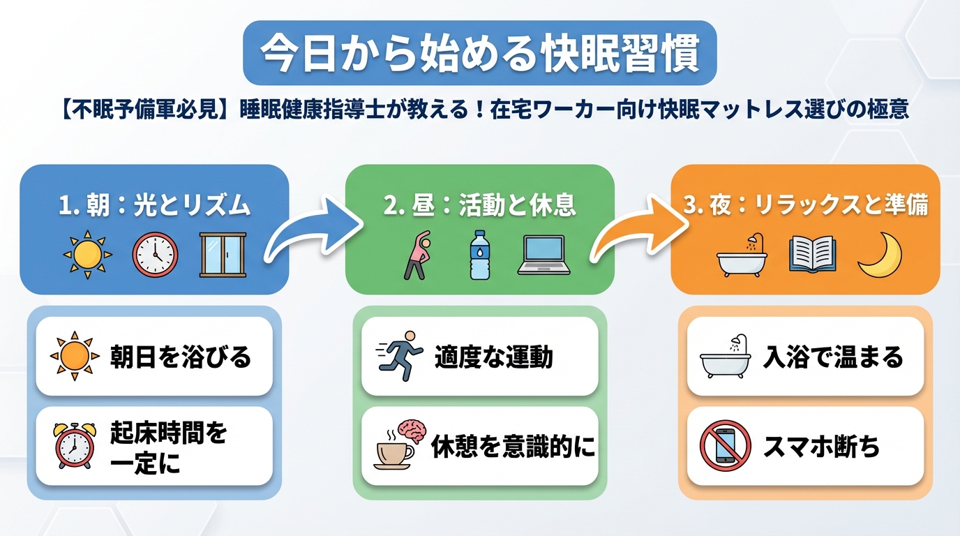 快眠グッズ マットレス以外にもできる!今日から始める快眠習慣