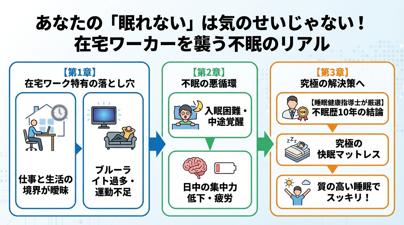 寝具 あなたの「眠れない」は気のせいじゃない!在宅ワーカーを襲う不眠のリアル