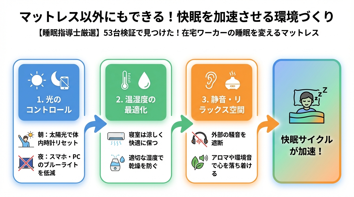 マットレス・快眠 マットレス以外にもできる！快眠を加速させる環境づくり