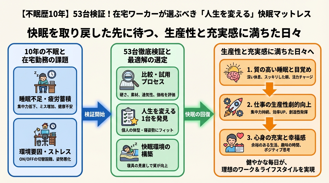 寝具 快眠を取り戻した先に待つ、生産性と充実感に満ちた日々