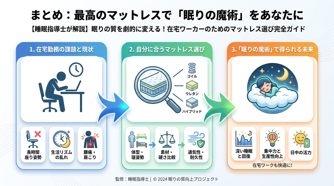 マットレス・快眠 まとめ:最高のマットレスで「眠りの魔術」をあなたに