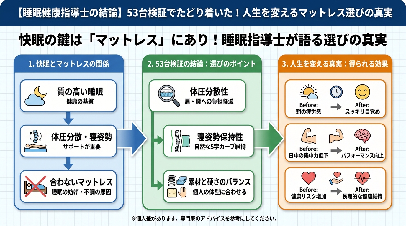 睡眠改善 快眠の鍵は「マットレス」にあり!睡眠指導士が語る選びの真実