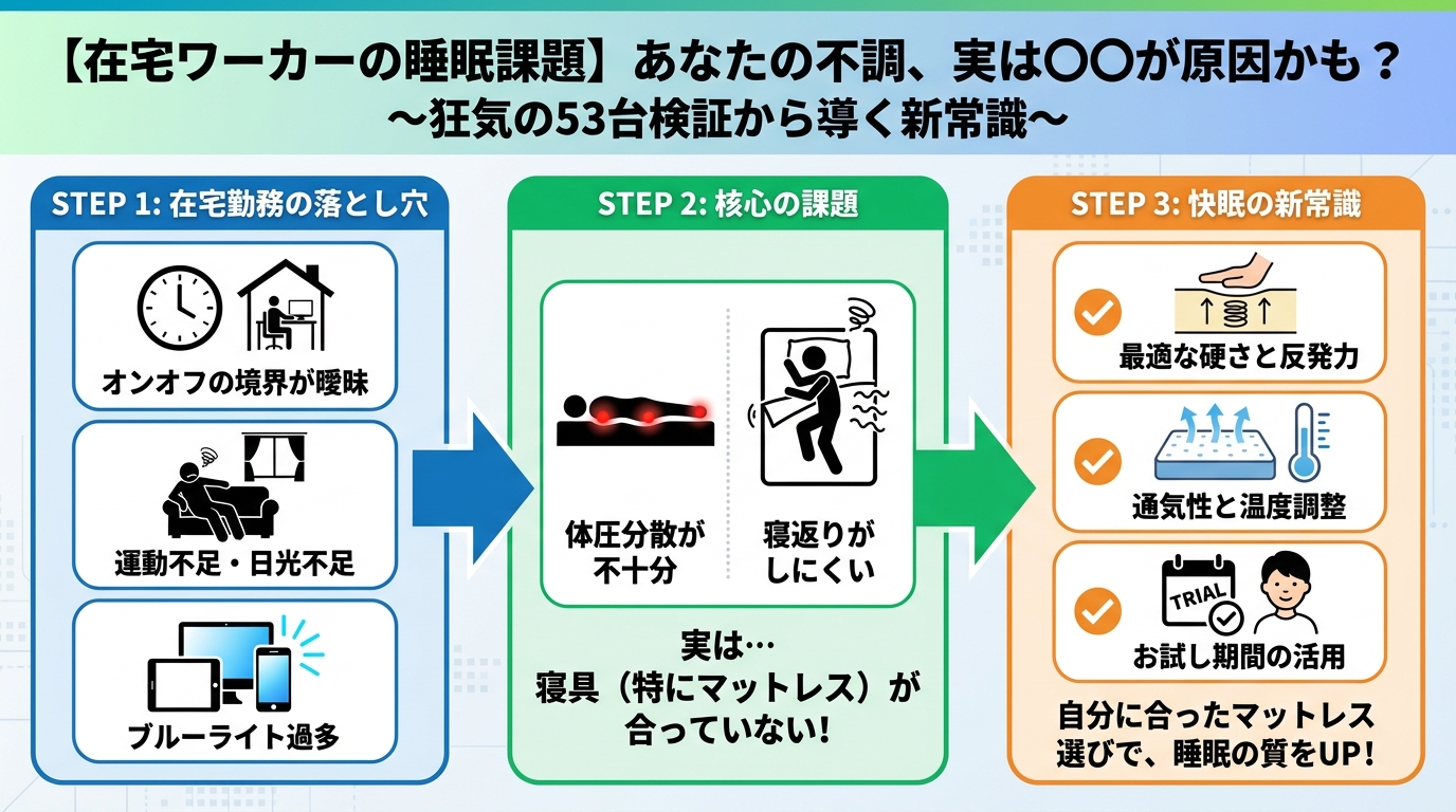 寝具 あなたの不調、実は〇〇が原因かも?在宅ワーカーの睡眠を取り巻くリアルな課題