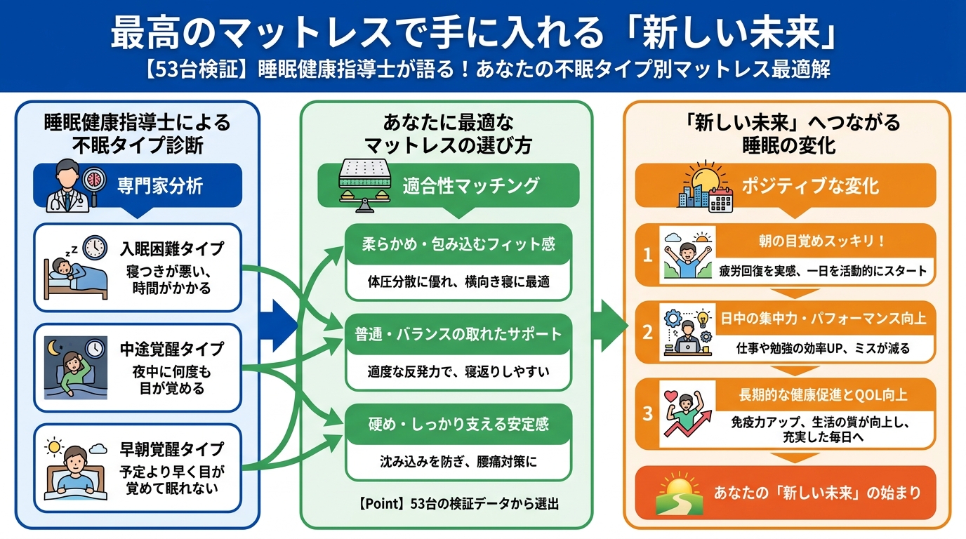 寝具 最高のマットレスで手に入れる「新しい未来」