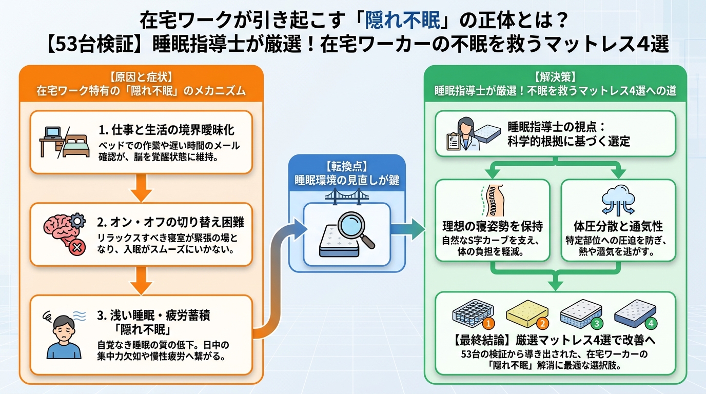 快眠グッズ 在宅ワークが引き起こす「隠れ不眠」の正体とは?