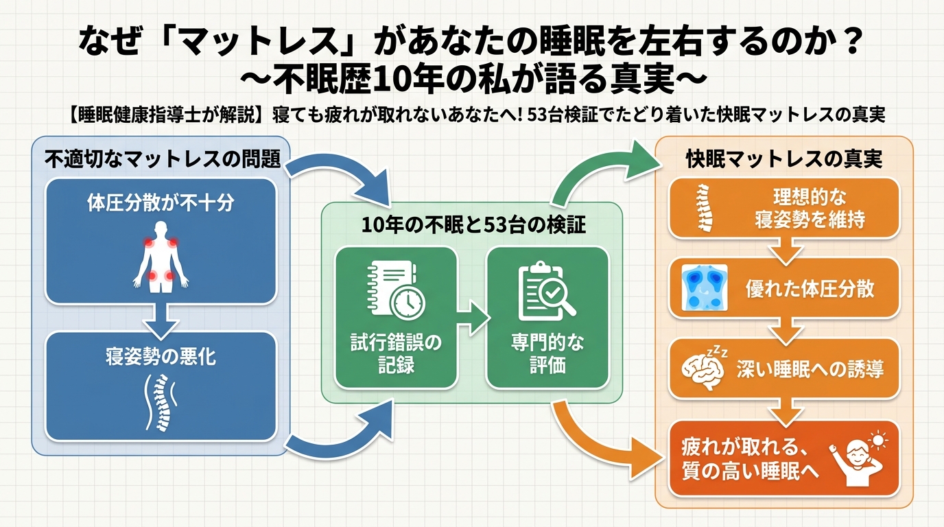 寝具 なぜ「マットレス」があなたの睡眠を左右するのか？～不眠歴10年の私が語る真実～