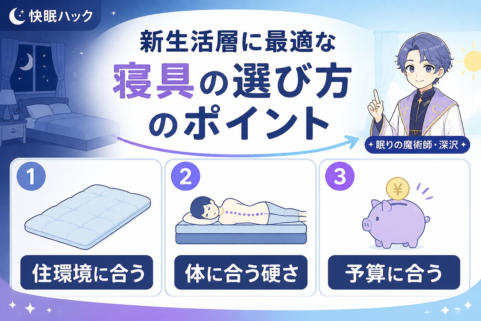 寝具 3. 新生活層に最適な寝具の選び方のポイント
