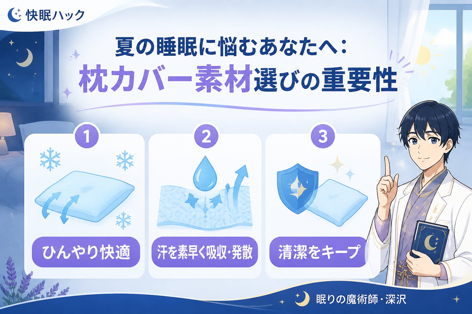寝具 夏の睡眠に悩むあなたへ:枕カバー素材選びの重要性