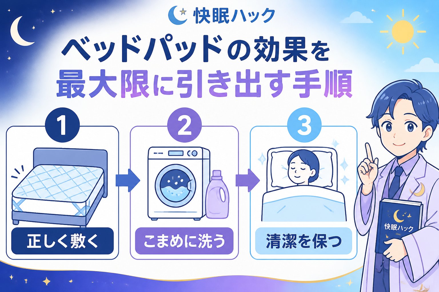 寝具 ベッドパッドの効果を最大限に引き出す手順
