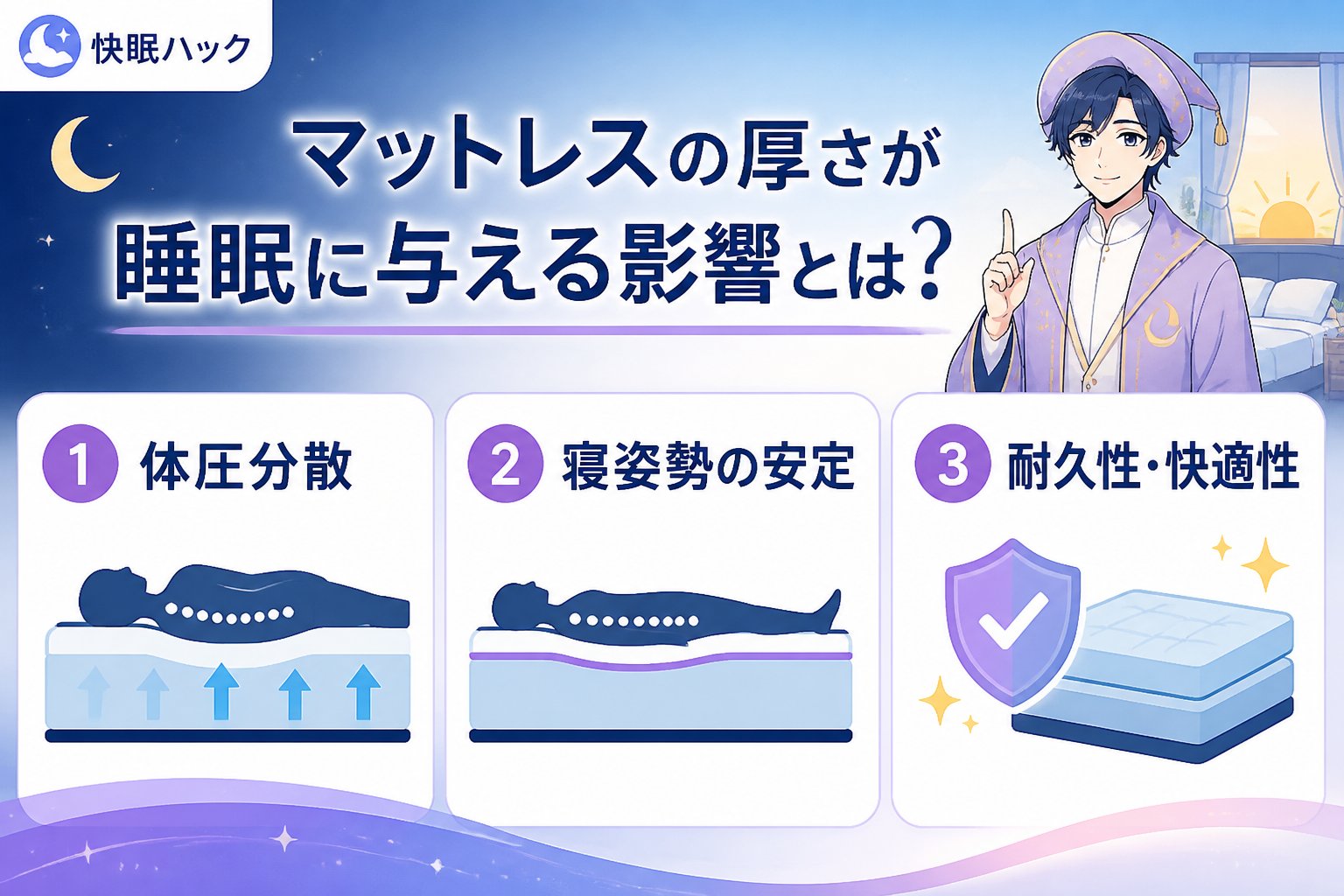 マットレス・快眠 マットレスの厚さが睡眠に与える影響とは？