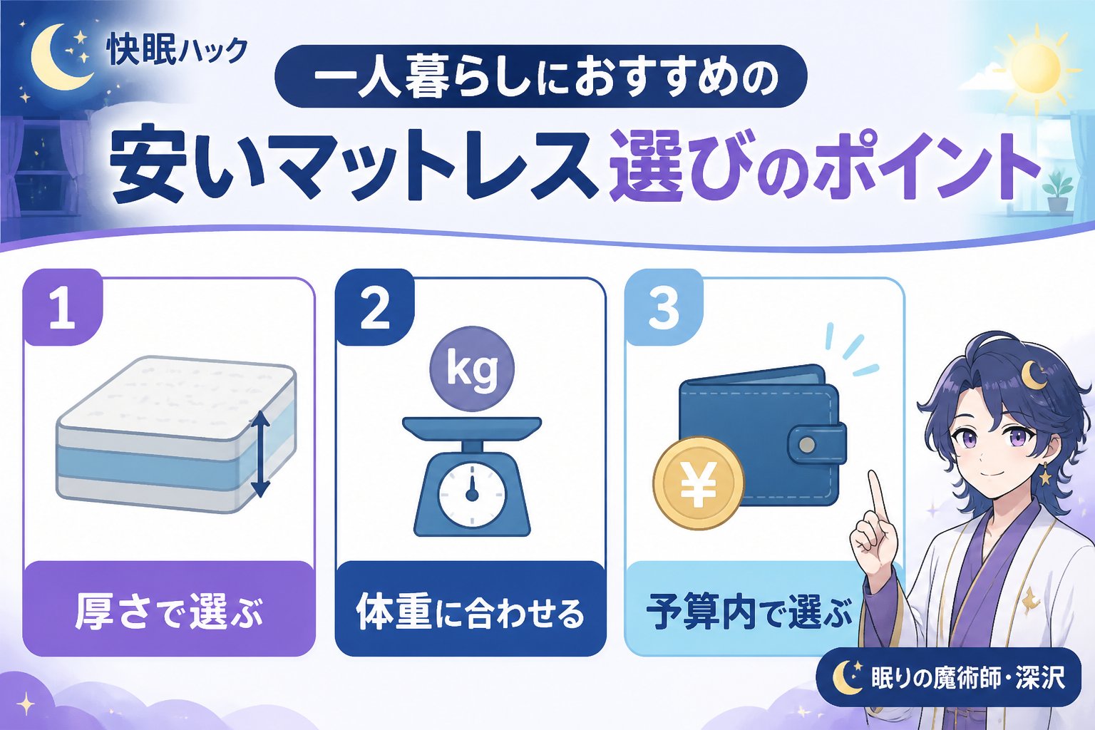 マットレス・快眠 一人暮らしにおすすめの安いマットレス選びのポイント