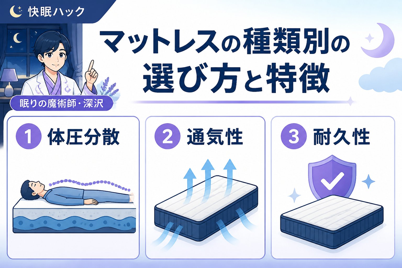 マットレス・快眠 マットレスの種類別の選び方と特徴