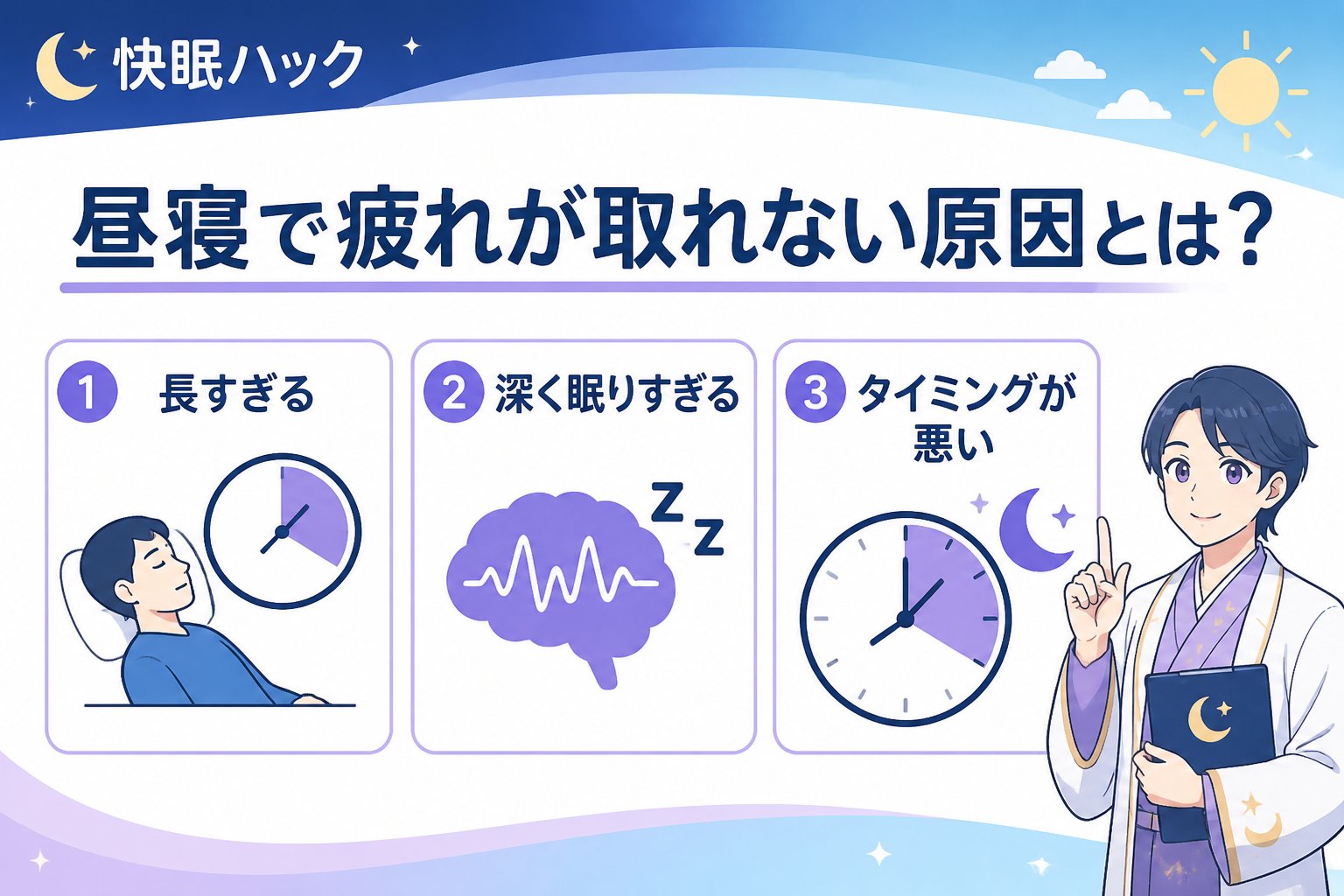 睡眠改善 昼寝で疲れが取れない原因とは？