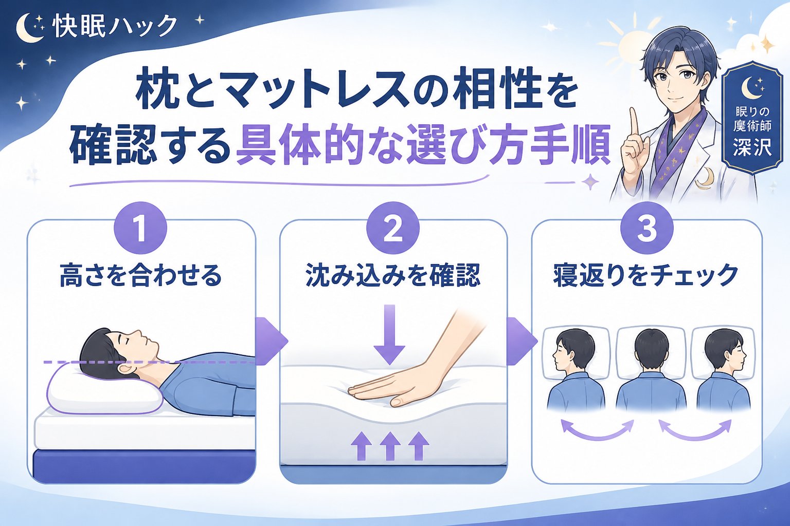 寝具 枕とマットレスの相性を確認する具体的な選び方手順