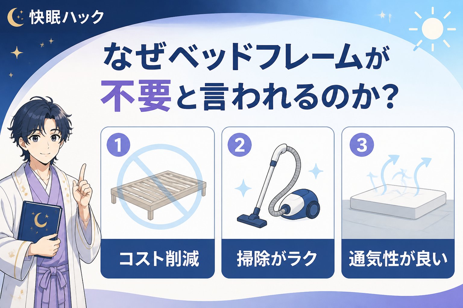 寝具 なぜベッドフレームが不要と言われるのか?原因と背景