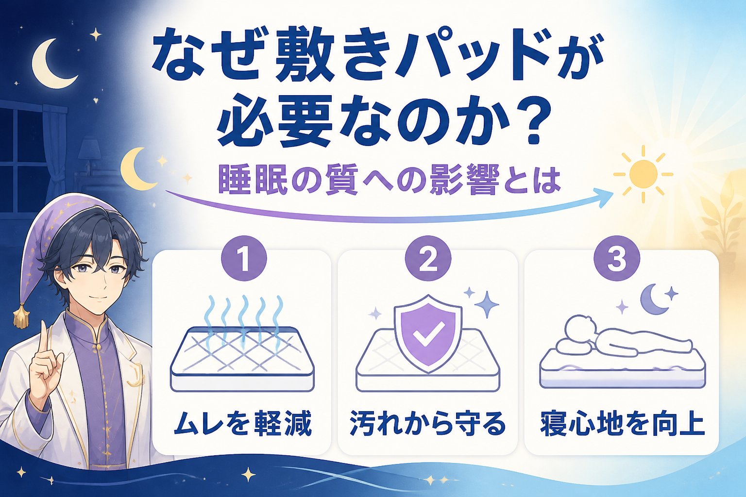 寝具 なぜ敷きパッドが必要なのか?睡眠の質への影響とは