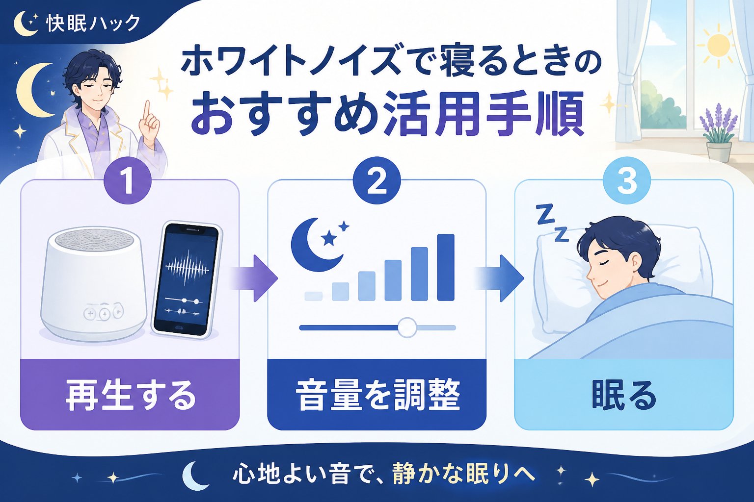快眠グッズ ホワイトノイズで寝るときのおすすめ活用手順