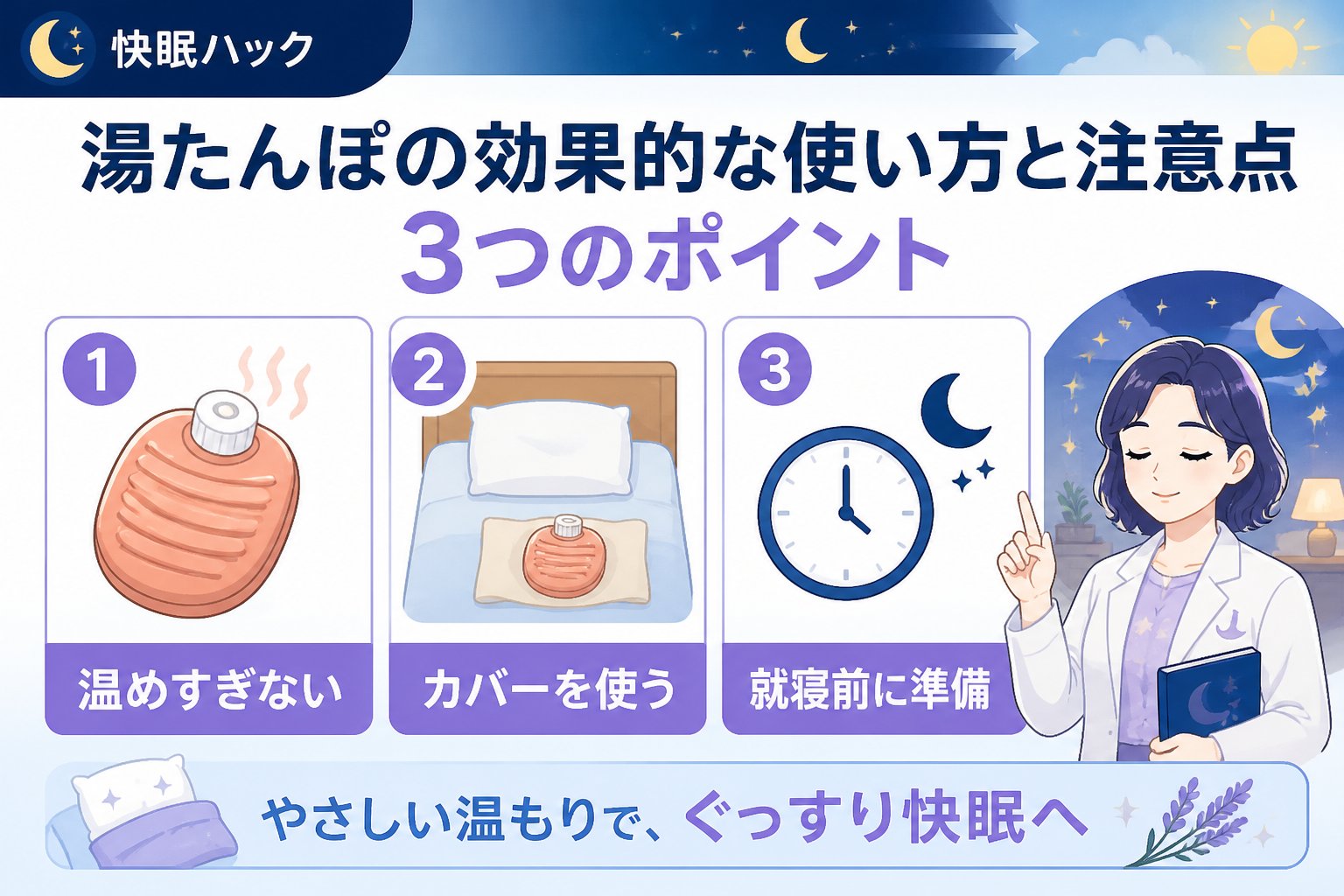 快眠グッズ 湯たんぽの効果的な使い方と注意点