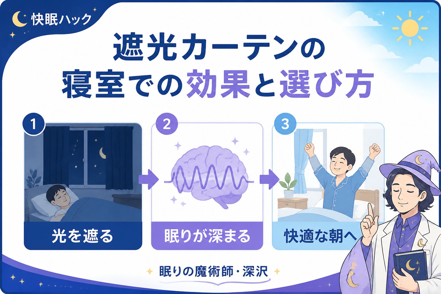 快眠グッズ 遮光カーテンの寝室での効果と選び方