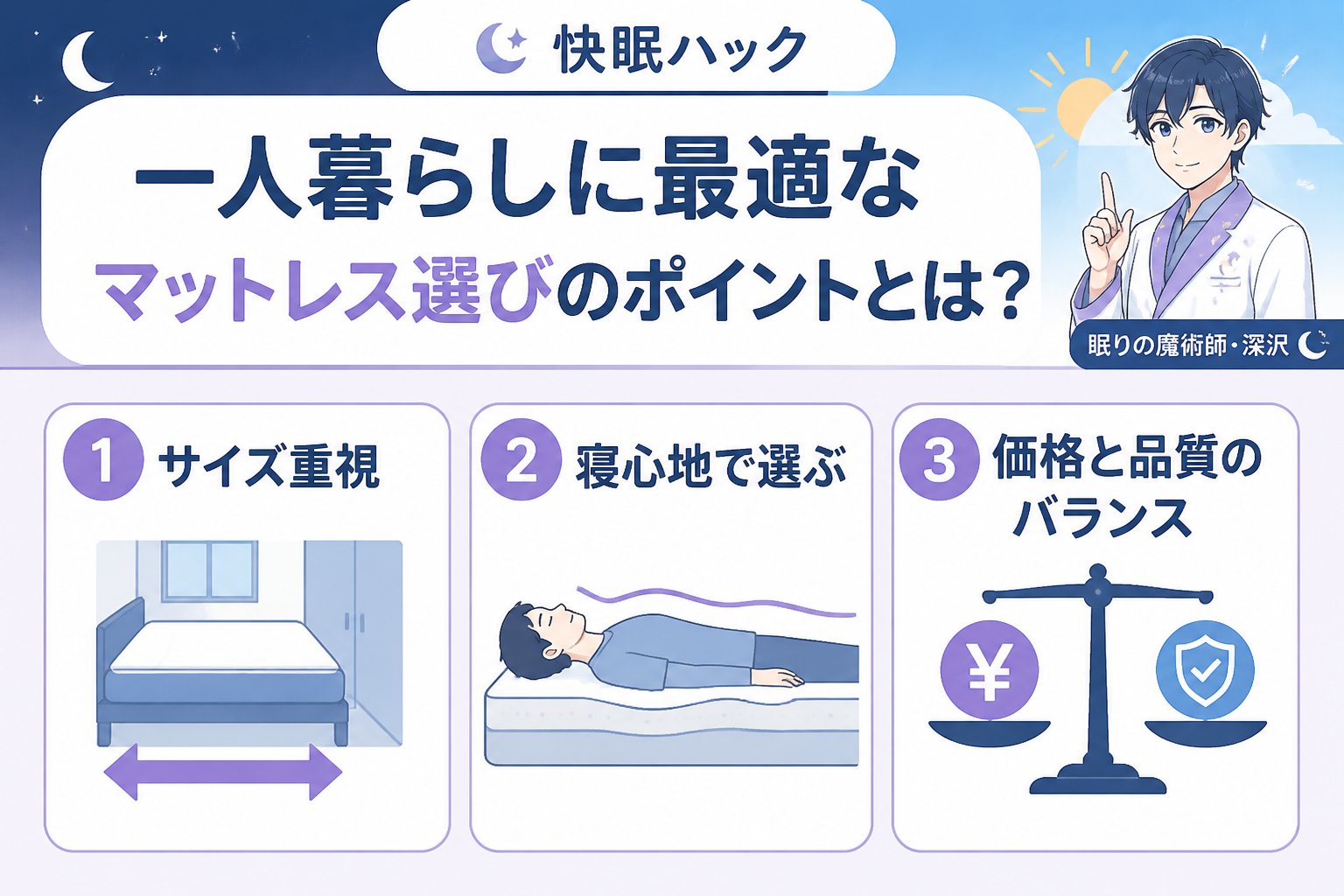 マットレス・快眠 一人暮らしに最適なマットレス選びのポイントとは？