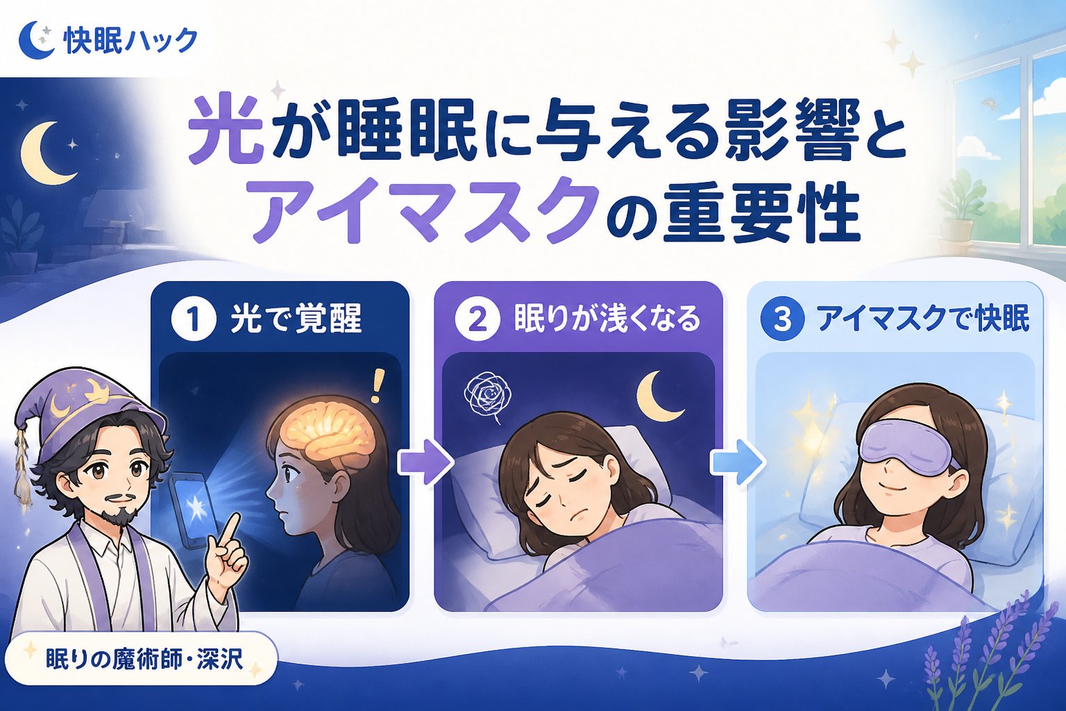 快眠グッズ 光が睡眠に与える影響とアイマスクの重要性