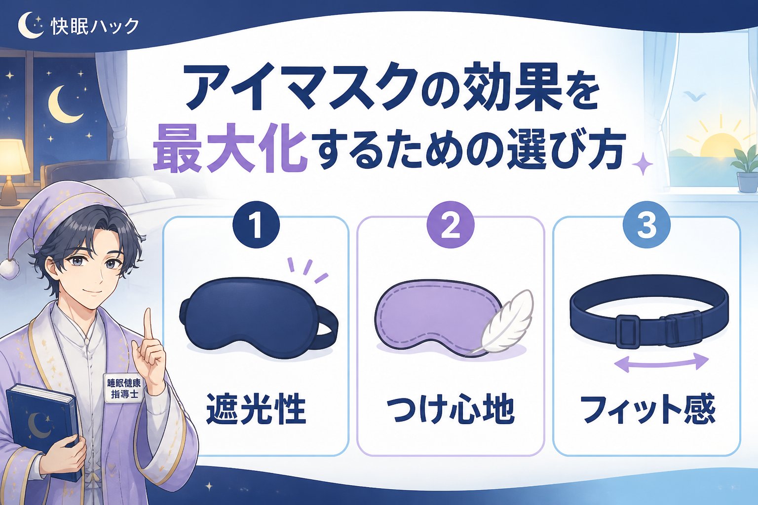 快眠グッズ アイマスクの効果を最大化するための選び方