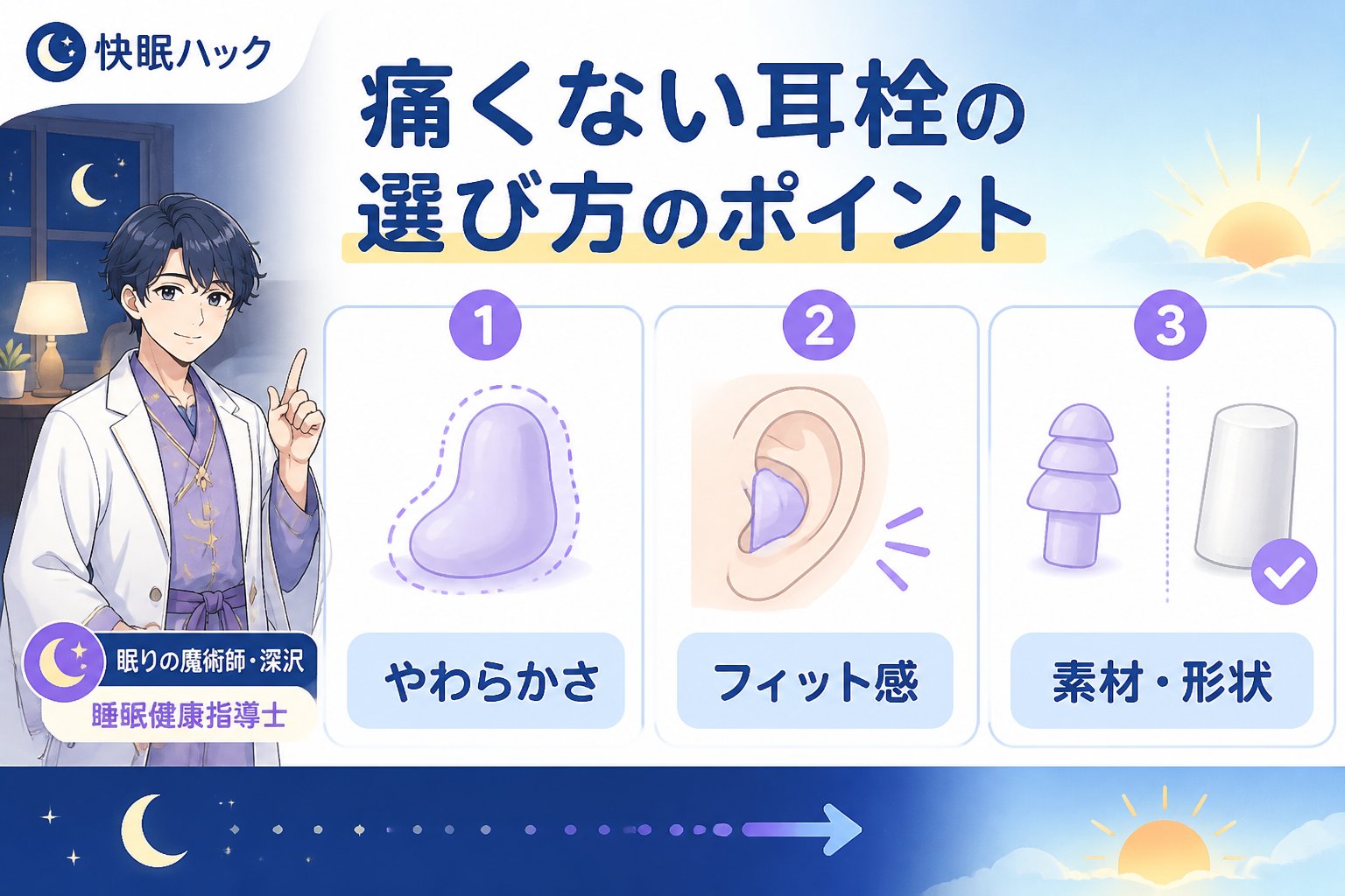 快眠グッズ 痛くない耳栓の選び方のポイント