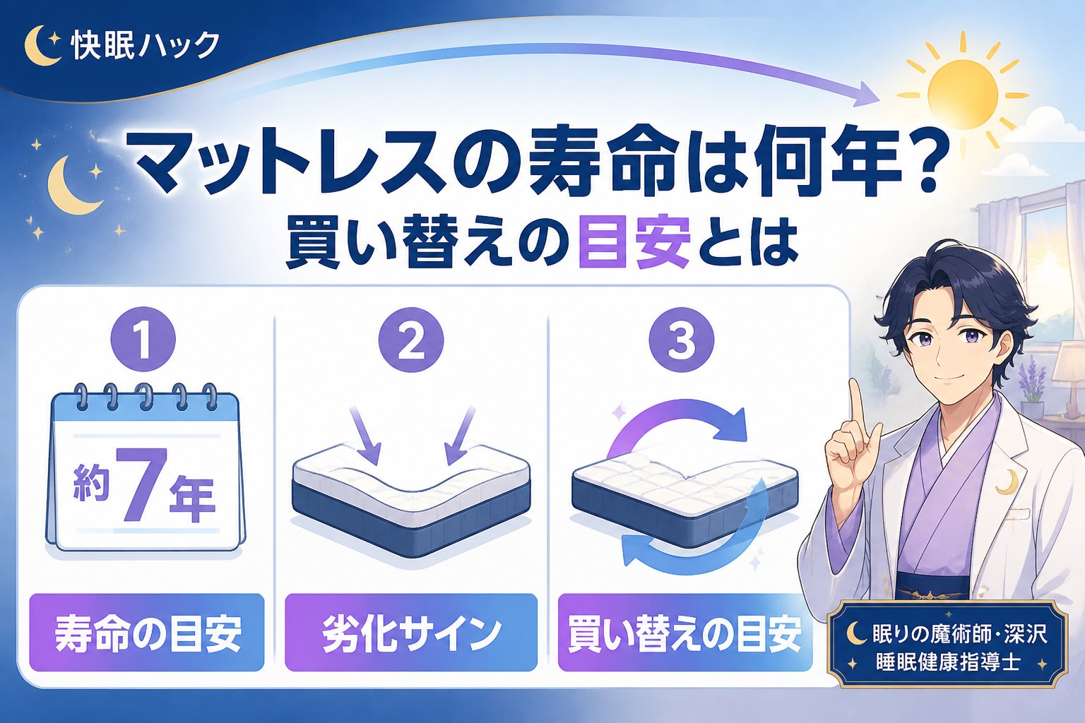 マットレス・快眠 マットレスの寿命は何年？買い替えの目安とは