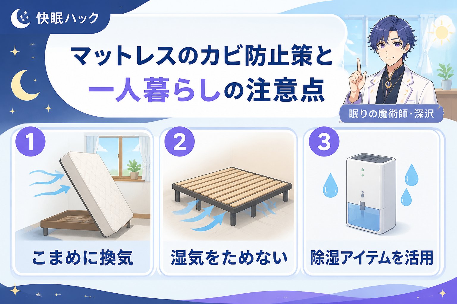 マットレス・快眠 マットレスのカビ防止策と一人暮らしの注意点